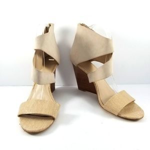 Calvin Klein Marisa Dry Python/Nubuck Wedge Size 10. S755